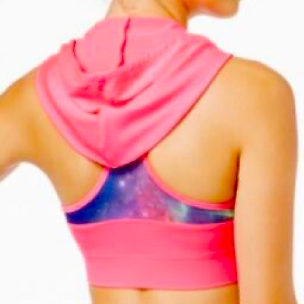 Energie Junior’s Galaxy Print Hooded Sports Bra M
